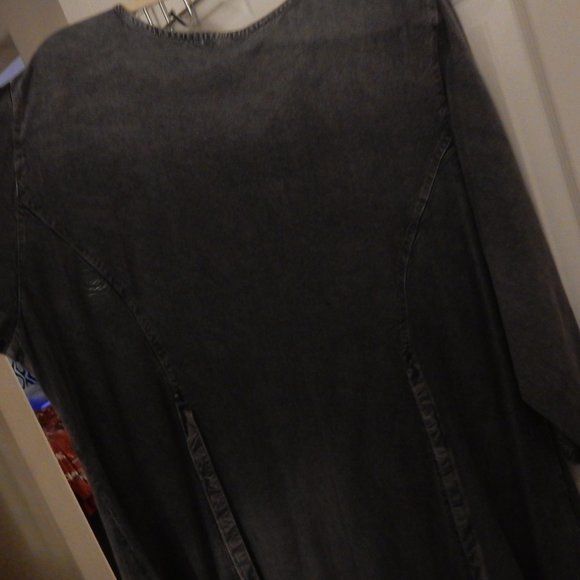 @Packet Gray Embroidered Long Dress XL/1X 100% Rayon - Picture 6 of 6